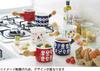 Tamahashi Mini Enamel Milk Pan, 550ml, Gas Stove Only, Made in Japan, Prune White, Mimi Koko Momo TYJ-728