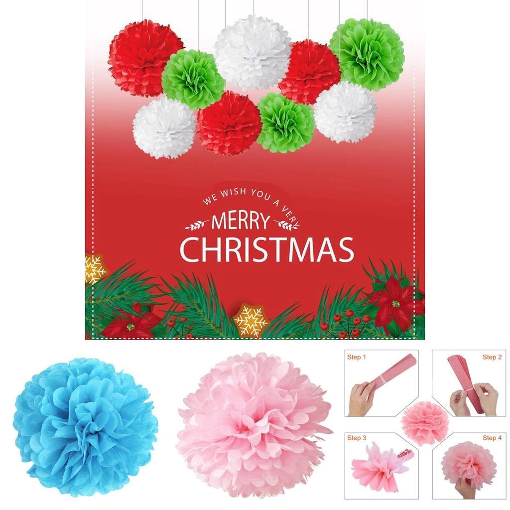 Очаровательные 9 шт. 8'' 10'' Помпоны из папиросной бумаги для стильного декора детской комнаты и праздников