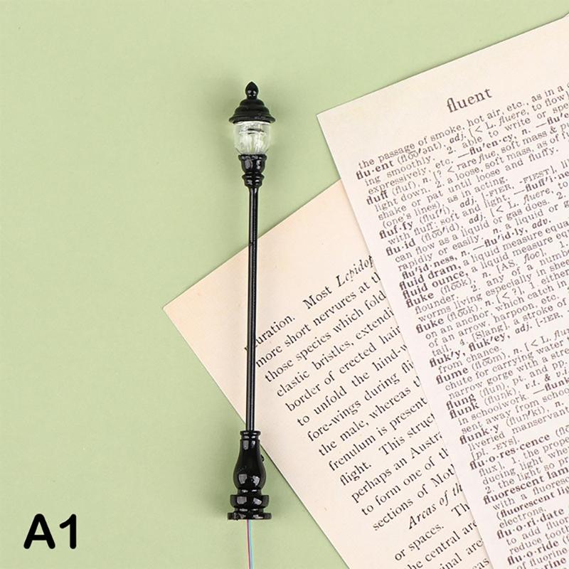 Рождественская деревня 1:87 Мини Модель Уличного Фонаря Миниатюрный Столбовой Фонарь Железнодорожные Лампы Уличные Фонари для Мини Ландшафта