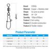 Pin Bearing Fishing Connector Swivel Connector Swivels Interlock Pin Snap Fishing Rolling Connector