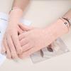 Теплые вязаные перчатки для женщин на осень и зиму, студенческие однотонные универсальные перчатки без пальцев из шерсти для офиса, для улицы, для езды