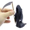 Black Grim Reaper Statue Mini Devil Figurine Dollhouse Halloween Thrilling Robe Nightcrawler Ornament Micro Landscape Decor