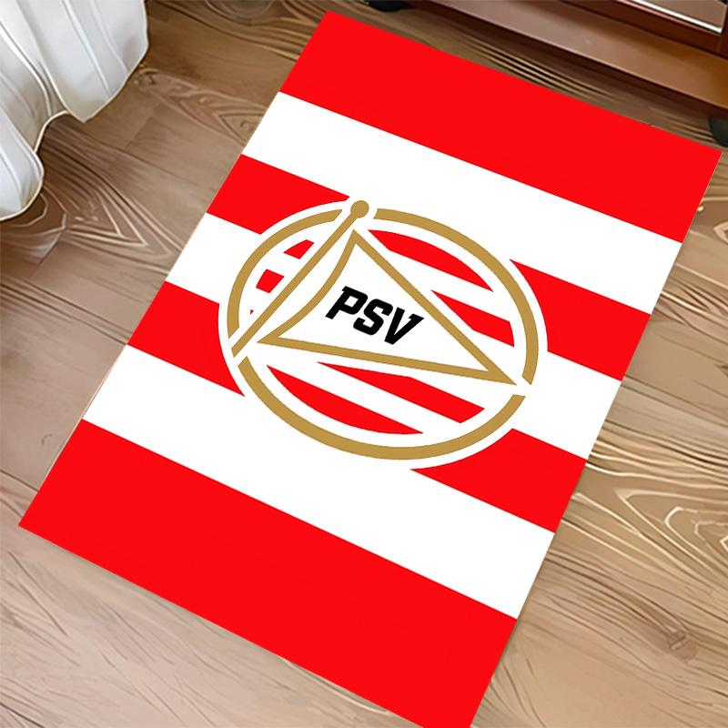 PSV LOGO Print Area Rug - Soft, Washable Non-Slip Indoor Mat for Office Chairs, Living Room, Home Office Decorative Rug