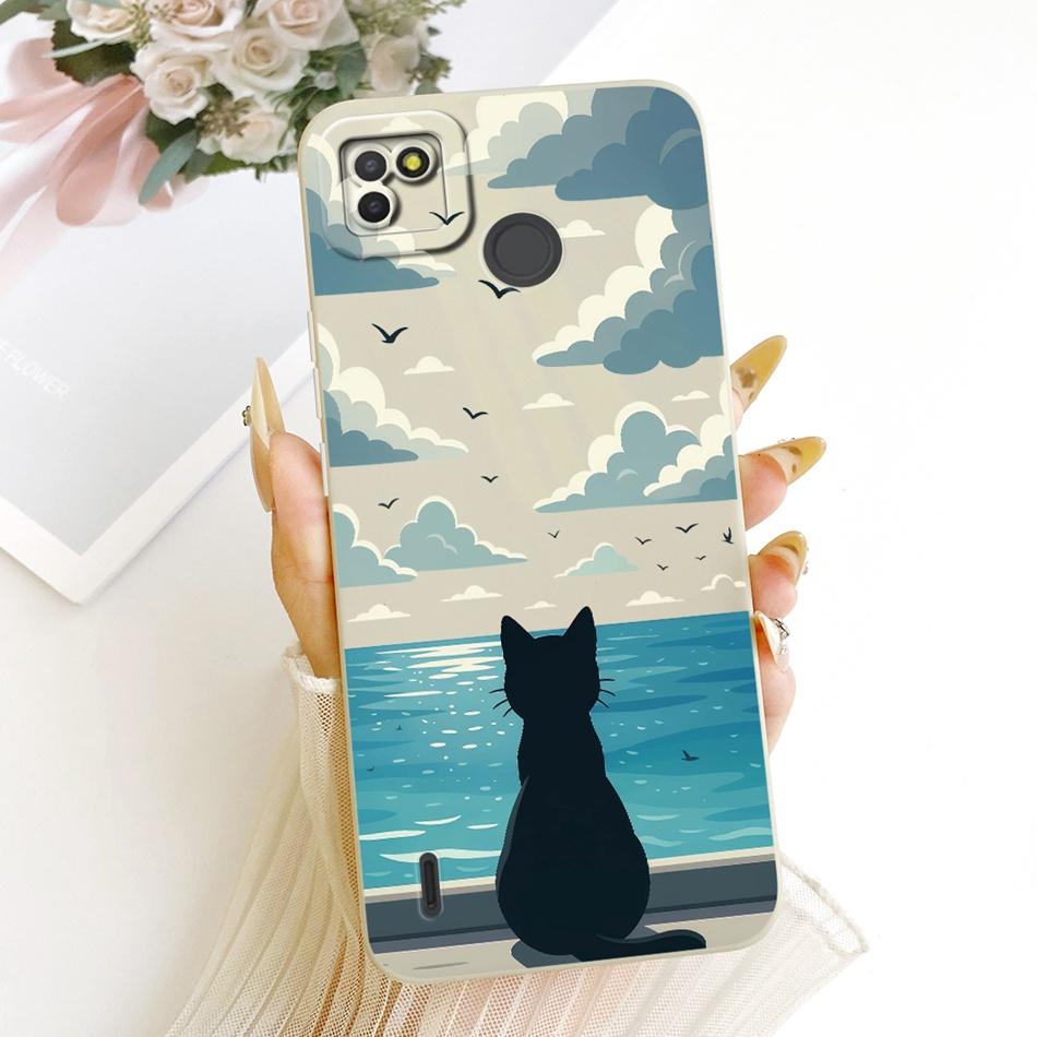 For Tecno Pop 4 LTE / Pop 4 Air Cute Cat Flower Cartoon Phone Case For Tecno Pop4 Lte 4Air Shockproof Soft Silicone Bumpers