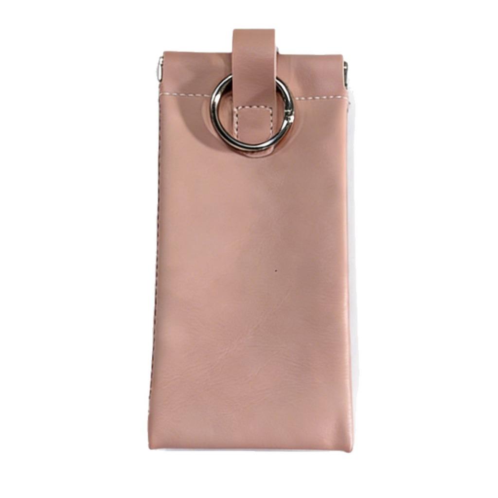 Eyeglasses Pouch Anti-Pressure Pull-Out Eyewear Bag Hangable Glasses Case Hangable Fish Scale Leather Glasses Bag For Daily