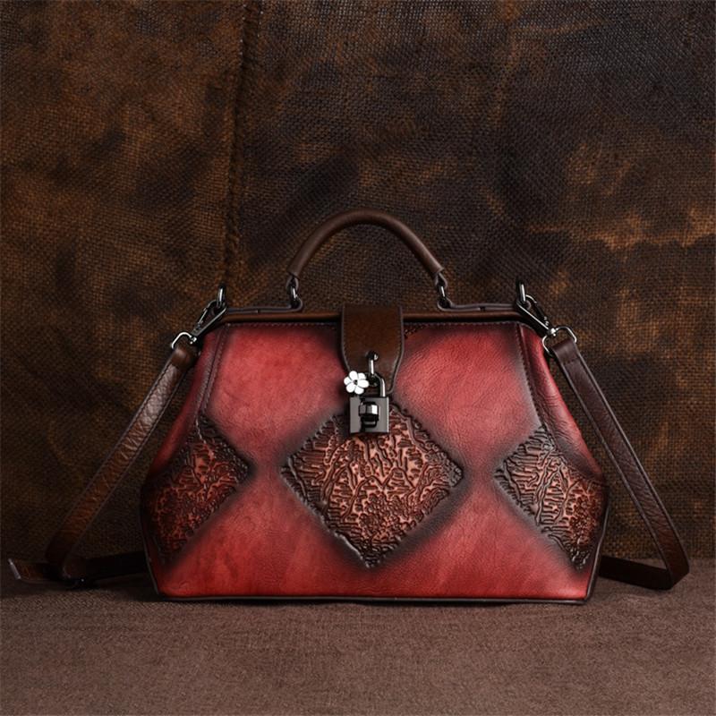 Винтажные сумки из натуральной кожи с тиснением, женские модные ретро сумки на плечо, модная женская сумка через плечо, сумки для телефона GZW