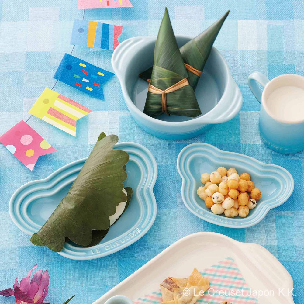 Тарелка Le Creuset 'Медвежонок' Coastal Heat and Cold, для микроволновой печи и духовки, идеально для малыша, первый прикорм или подарок, японский набор, синий, прочная, безопасная,