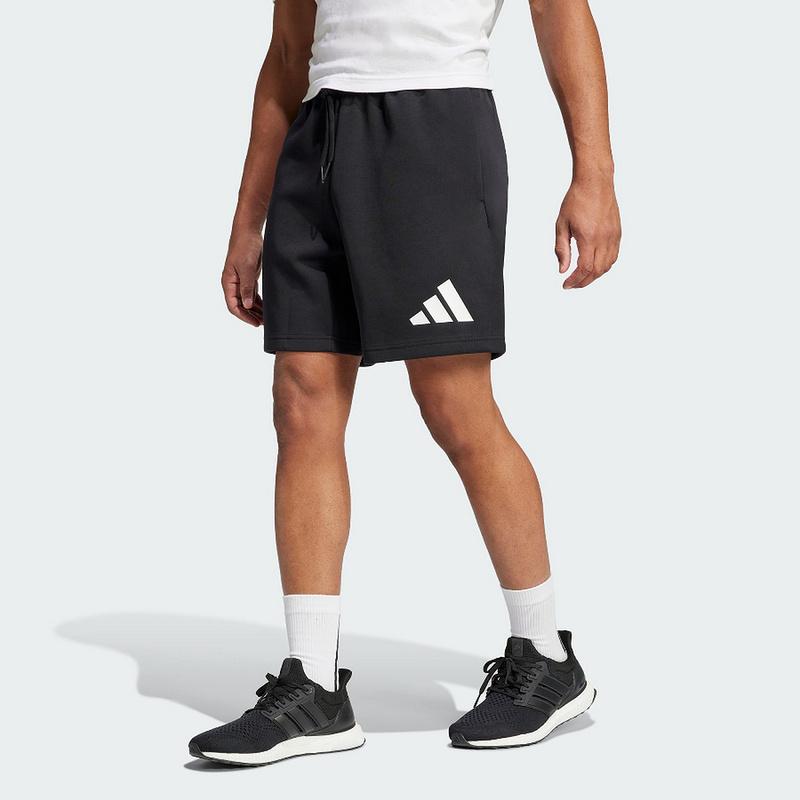 adidas Логотип Вязаные Свободные Дышащие На шнуровке Повседневные Шорты Мужские шорты Черные JD4900