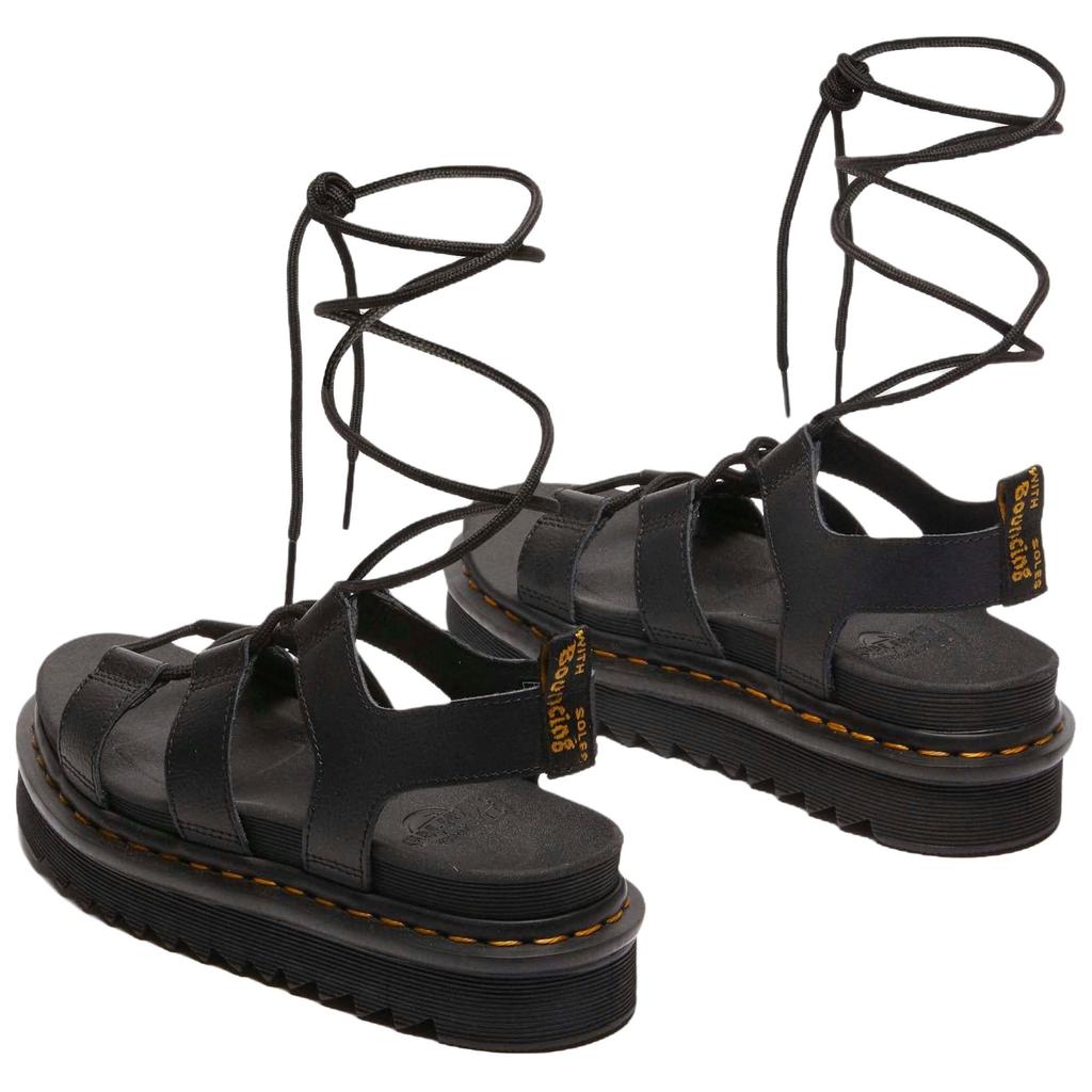 Dr. Martens Nartilla Athena Leather Gladiator Sandals Black Women Sneakers 31617001