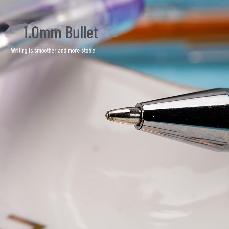 Набор цветных гелевых ручек в полипропиленовой коробке с откидной крышкой для студентов