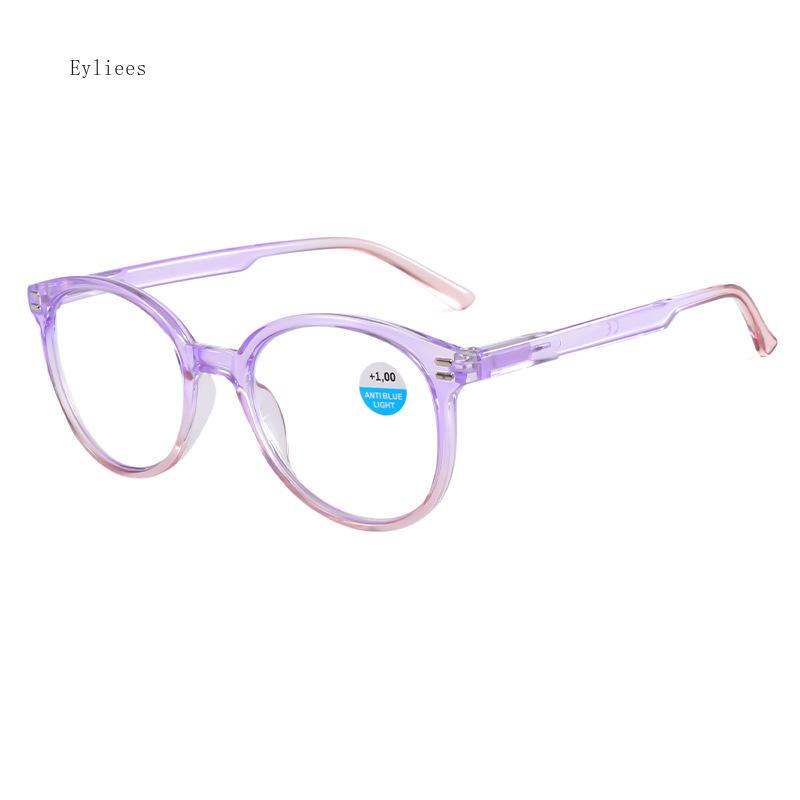 Винтажные ультралегкие очки для чтения Мужские Женские Круглые Оправы для чтения Женские Черные Синие Очки Оправа для очков +100 +150