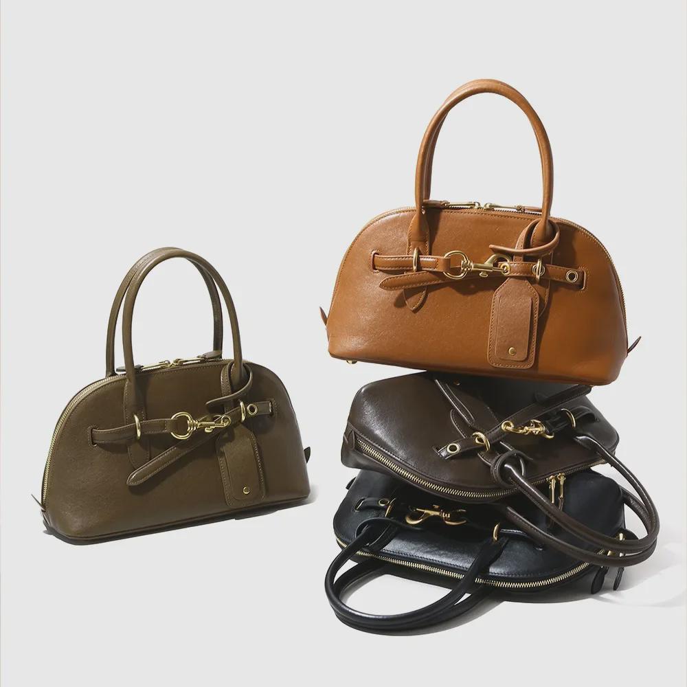 2024 Women's Autumn Genuine Leather Shoulder & Messenger Bags - Large Capacity, Fashionable, High-End Tote for Commuting