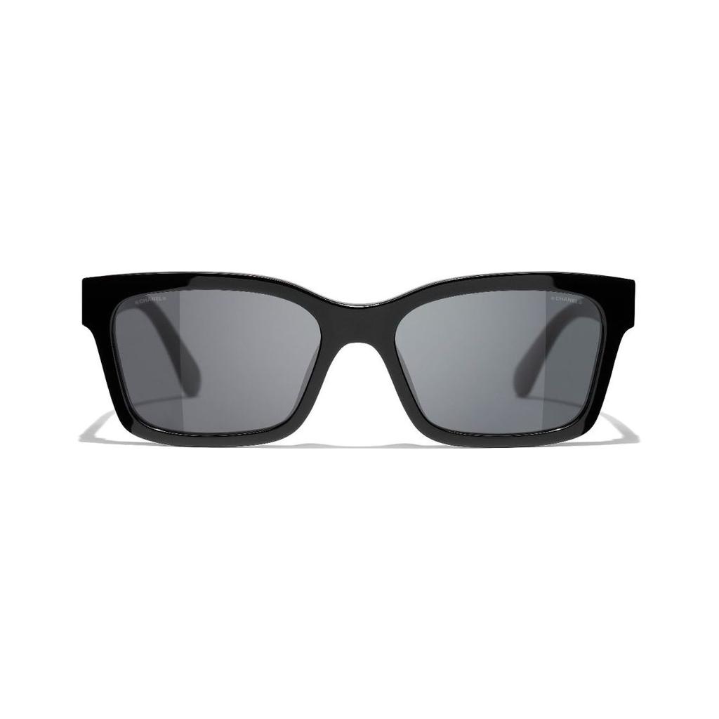 Chanel Letter Decoration Irregular Shape Sunglasses Unisex sunglasses Black CH5417-1711S4