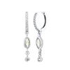 925 Silver Ear Buckles Fashion Hoop Earrings White Crystal Luxury Women's Earrings Wedding Women's Jewelry Premium Gift