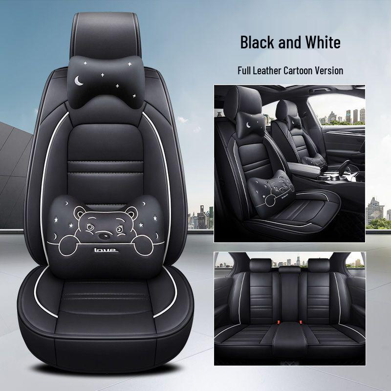 Volkswagen Lavida, Sagitar, Magotan, Passat, Bora, Lamando Seat Covers - Leather & Ice Silk, Full Coverage Cushion