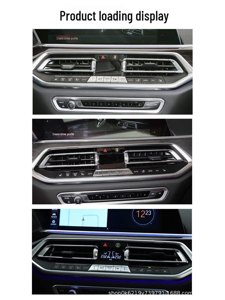 BMW X5/X6/X7 G05/G06/G07 Center Console Air Outlet Repair Kit - Silver Edge Style