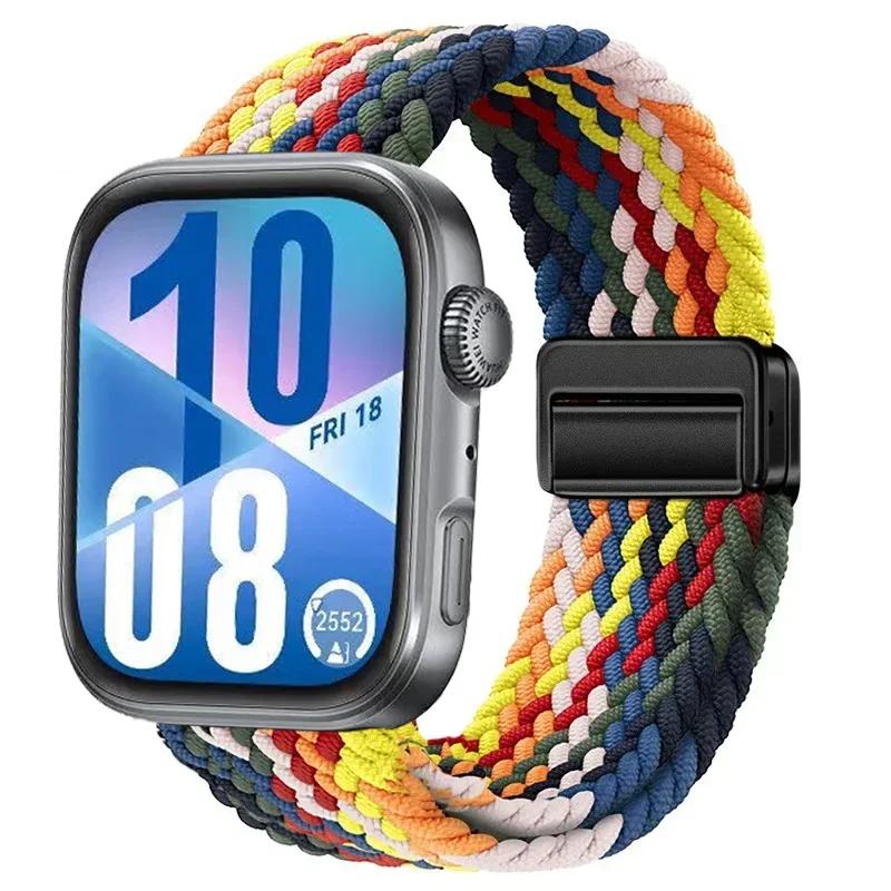 Магнитный плетеный ремешок для Huawei Watch Fit 4 Pro 3 Нейлоновая петля Браслет для спорта для Huawei Fit3 Fit4 4Pro Аксессуары для ремешка