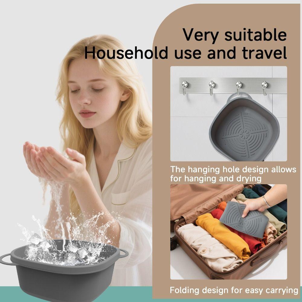 Silicone Skincare Washbasin Space Saving Portable Sink New Wash Basin  Travel Outdoor