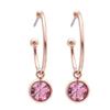 E373 Austrian Crystal Earrings - Light Rose