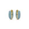 Boucles d'oreilles - LUXENTER - Raki - Plaqué or 18k - Diamètre 11 mm - Laque bleue