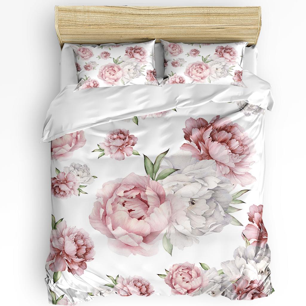 Vintage Flower Leaf Abstract 3pcs Bedding Set For Double Bed Home Textile Duvet Cover Quilt Cover Pillowcase