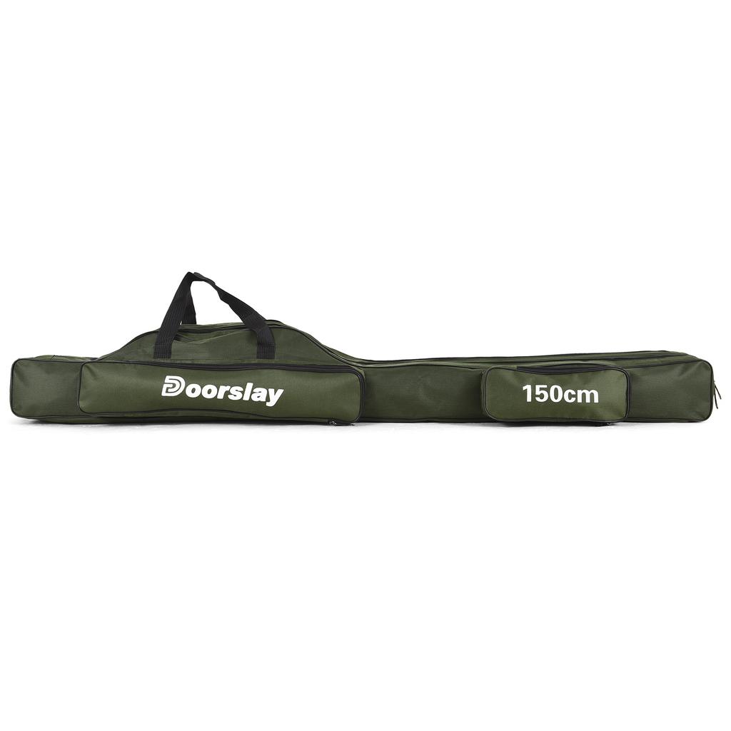 3 Layers Fishing Pole Bag Portable Folding Fishing Rod Storage Bag for Fishing Camping Hiking