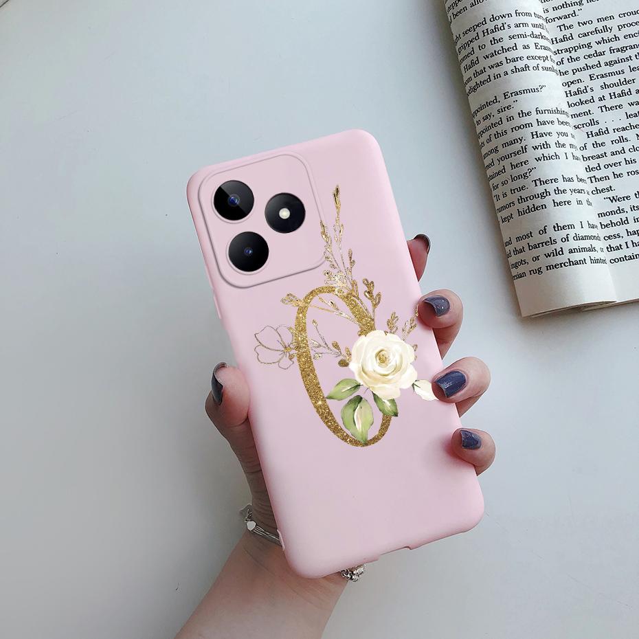 Для Realme C53 Чехол RealmeC53 Покрытие Мягкий Силикон Милые Буквы Чехол для Телефона Для Realme C53 2023 RMX3760 C 53 Narzo N53 Funda Capa