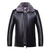 Middle-aged and Elderly Men's Plus Size Genuine Leather Jacket Men's Casual Lapel Fur One-piece Coat Thickened Sheepskin Jacket Winter