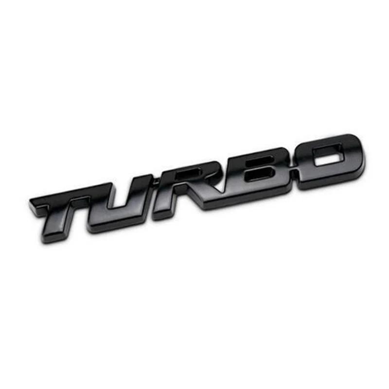 Metal Turbo Logo Sticker To Car Styling Full Body Decoration And Decals Exterior Letter Rear Trunk Emblem For Motorcycle Racing