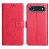 For iPhone Air Leather Wallet Case Butterfly Flower Imprinted Phone Cover with Strap