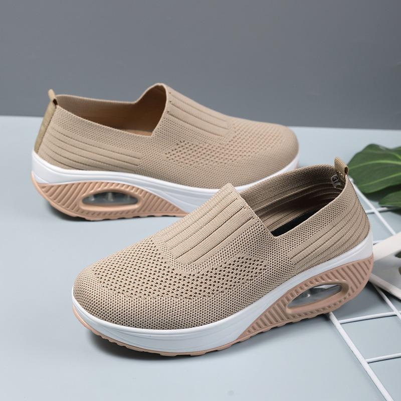 Женская прогулочная обувь, нескользящая ортопедическая обувь на воздушной подушке, женские сабо на платформе, дышащие женские кроссовки на танкетке