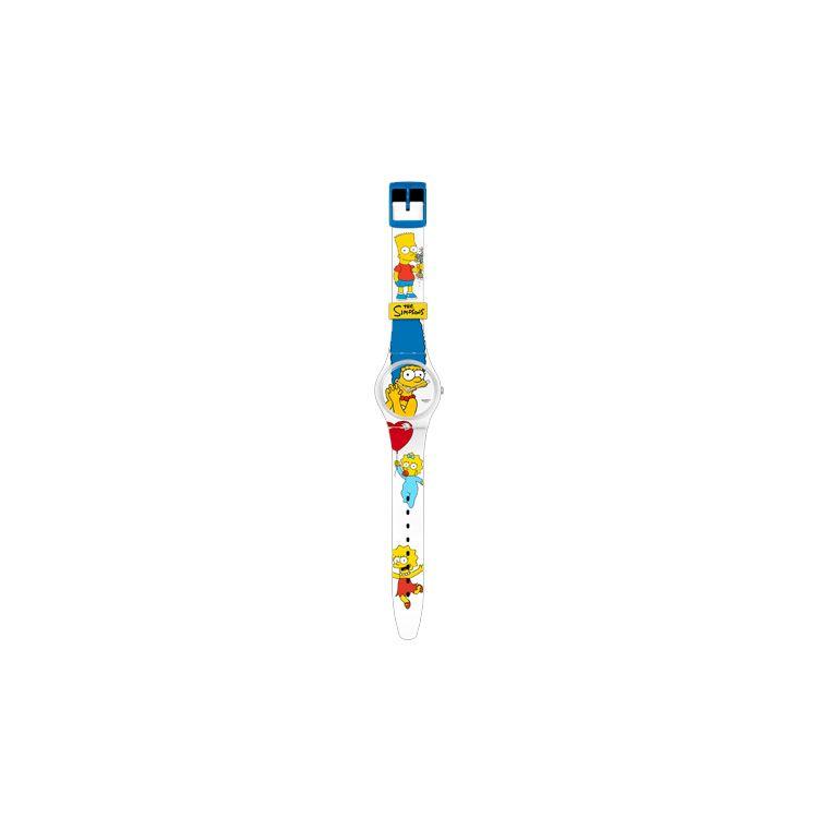 Swatch Кварцевые часы 30м водозащита Повседневные часы 34мм Белый циферблат Корпус из био-основы Силиконовый ремешок Женские часы SO28Z116