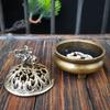 1pc Portable Alloy Elephant Tripod Feng Shui Incense Disc Burner, Incense Chip Burner Mini Antique Home Decor (Without Incense)