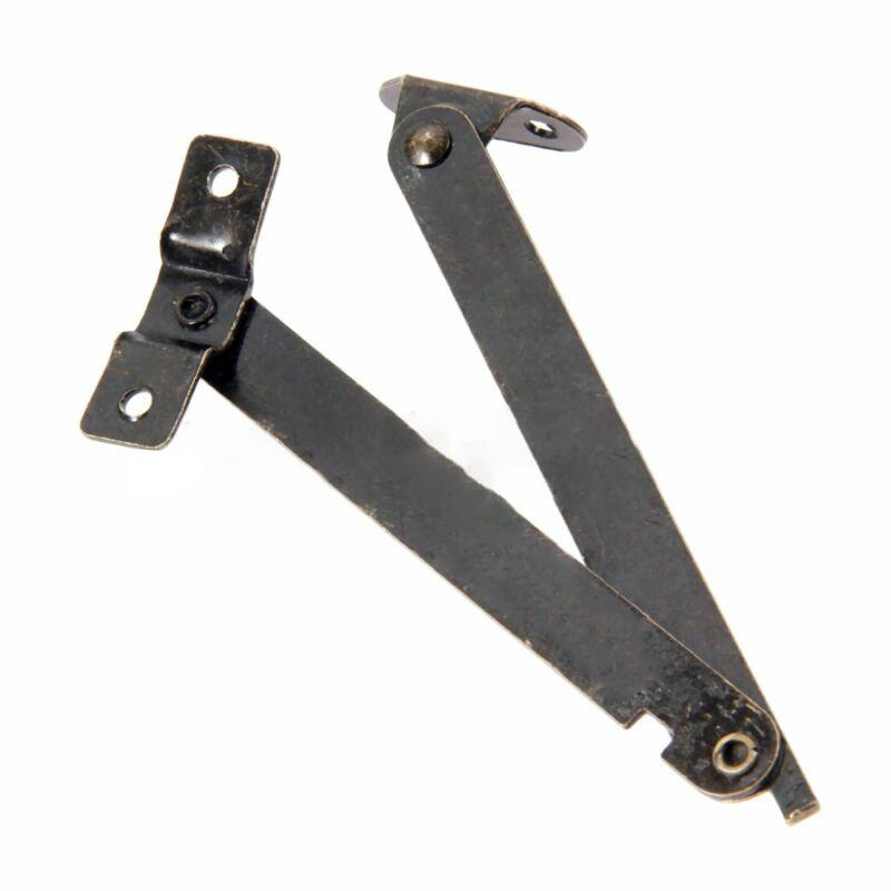 2pcs Iron Support Hinges Fixing Screws Jewelry Chests Box Lid Display Cabinet Cupboard Supporter Furniture Accessory