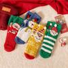 Socks Santa Claus Snowman Winter Middle Tube Socks Women Hosiery Christmas Socks Coral Velvet Socks