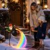 Solar Powered Christmas Decor Garden Stake Light, Santa Pouring Flowing LED String Lights, Colorful Magical Claus Lawn Stakes Light Effect,