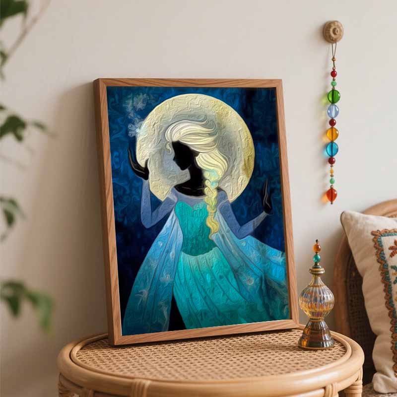 Disney Paint By Number Kit Elsa Snow Queen Drawing Canvas DIY Picture Home Decor Painting Wall Art Prints Craft Gifts For Adult Home