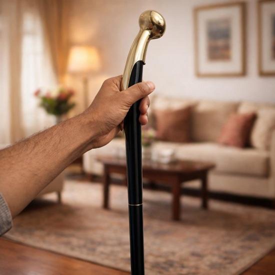 Handcrafted Brass Handle Walking Cane Gentleman's Walking Stick