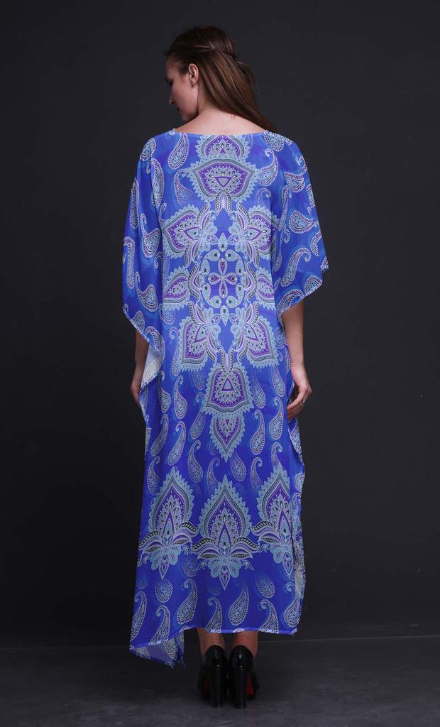 Phagun Floral & Paisley Ladies Plus Size Kaftan Summer Wear Beach Coverup Kimono