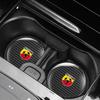 HFYJW1 2pcs Carbon fiber Car Coasters Non-Slip Pad Water Cup Drink Mat For Fiat Abarth 500 500L 500X 500C Safety Belt