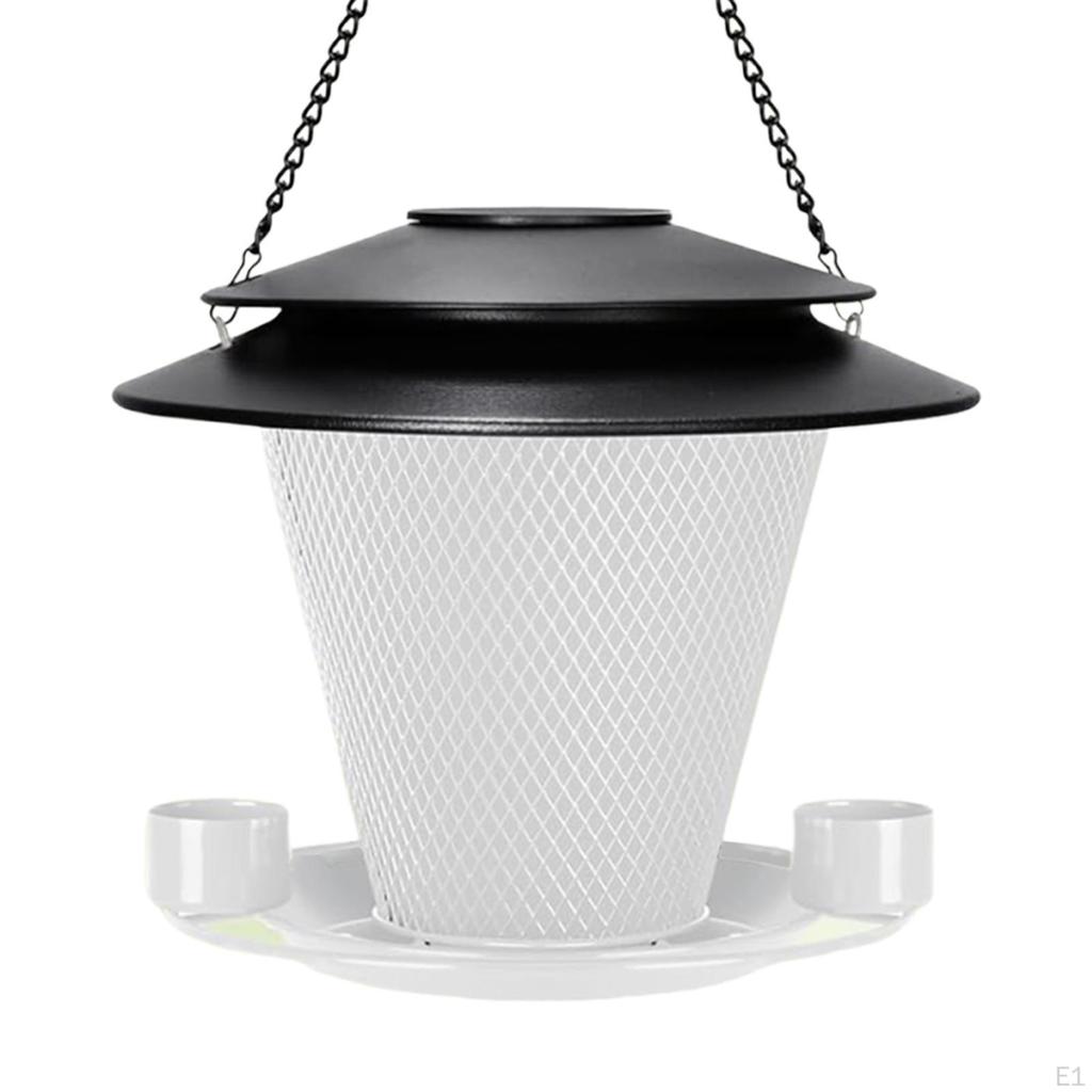 Подвесная уличная солнечная кормушка для птиц, водонепроницаемая, практичная, многофункциональная, садовый декор для