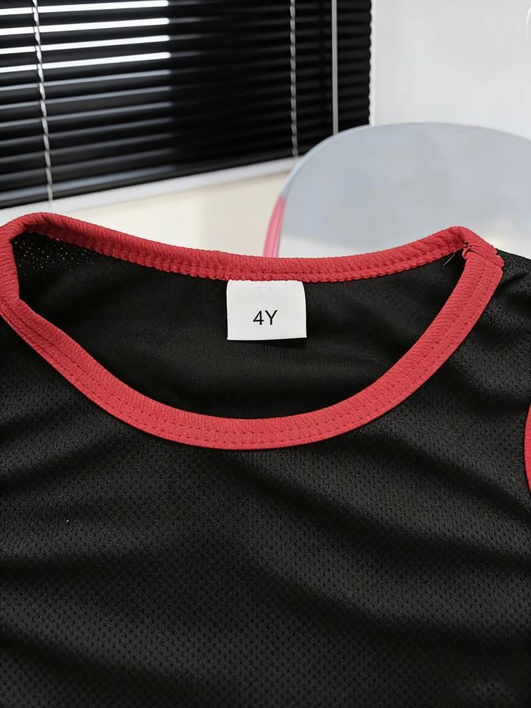 Boys classic cartoon dog streetwear short set. Hip-hop urban style, breathable material for school and fashion daily wear.