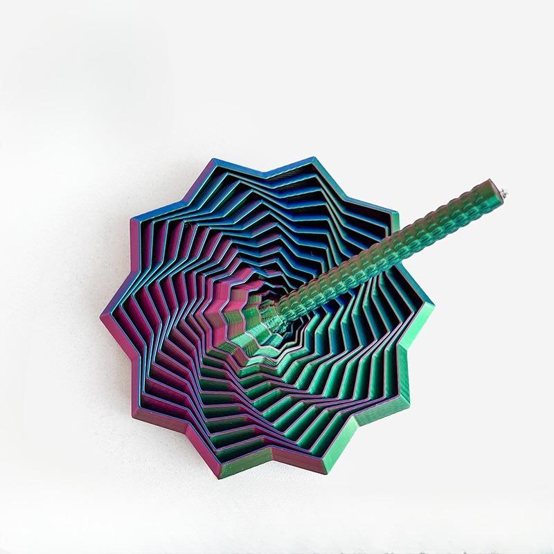 Print Sensory Agitated Star Hexagonal Handle-shaped Stress-relieving Polygonal Toy