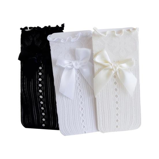 Yousheng, 2 шт., носки для девочек, волнистые кружевные носки с полой сеткой, милые, хорошая воздухопроницаемость, удобная повседневная одежда, дизайн с бантом из спандекса, японские носки JK, поставка для вечеринок