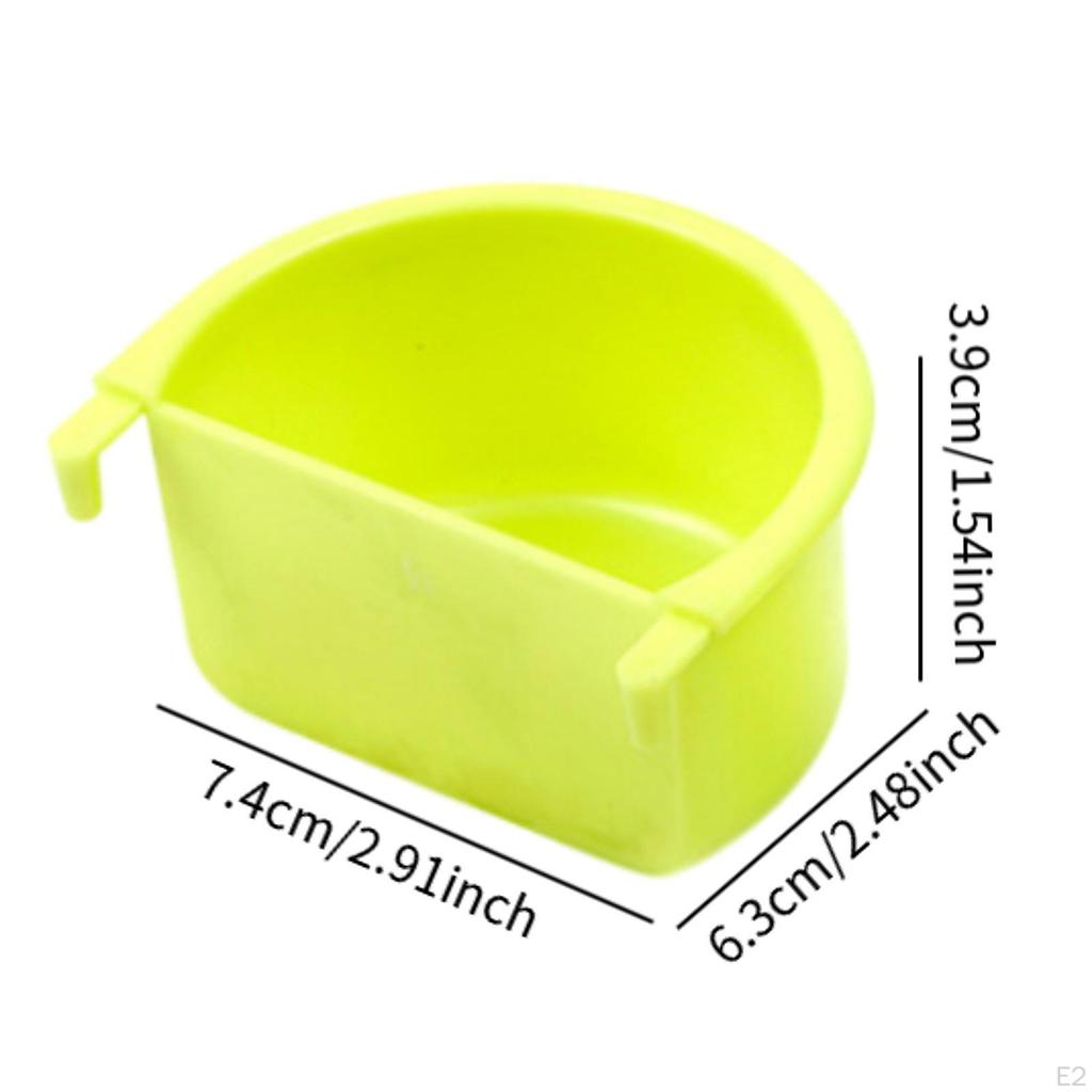 2Pcs Bird Feeding Dishes Parrot Cage Feeders Sturdy Food Trays Accessories Feeder