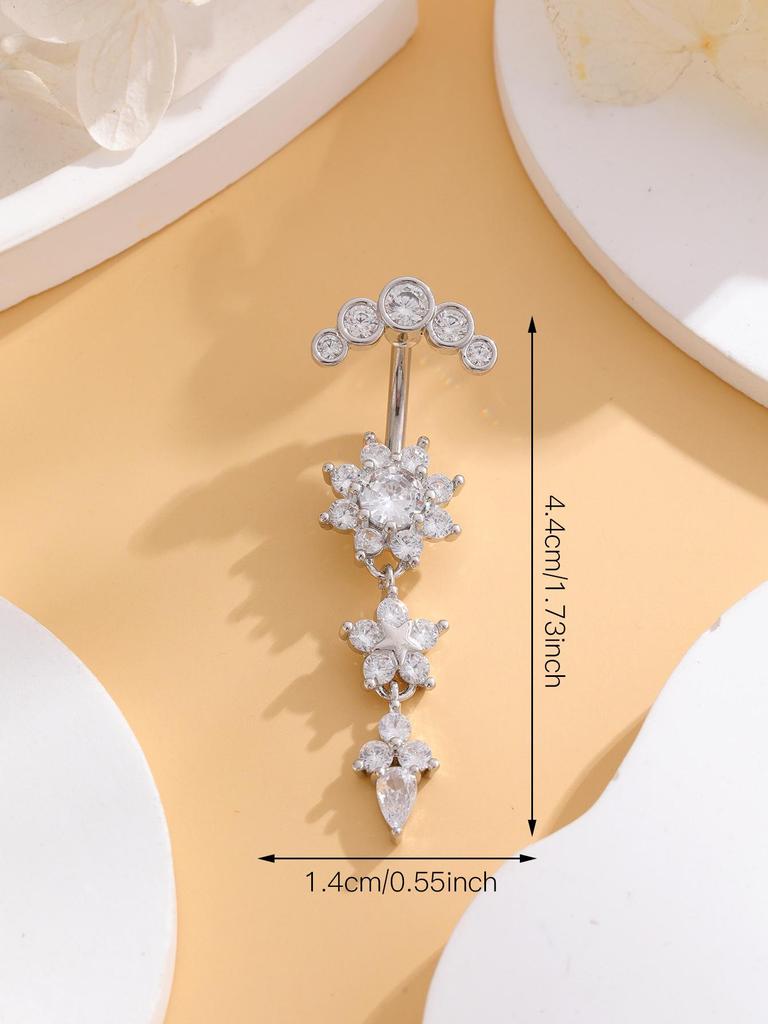 23 Циркониевое кольцо для пирсинга пупка - Украшения для пирсинга тела