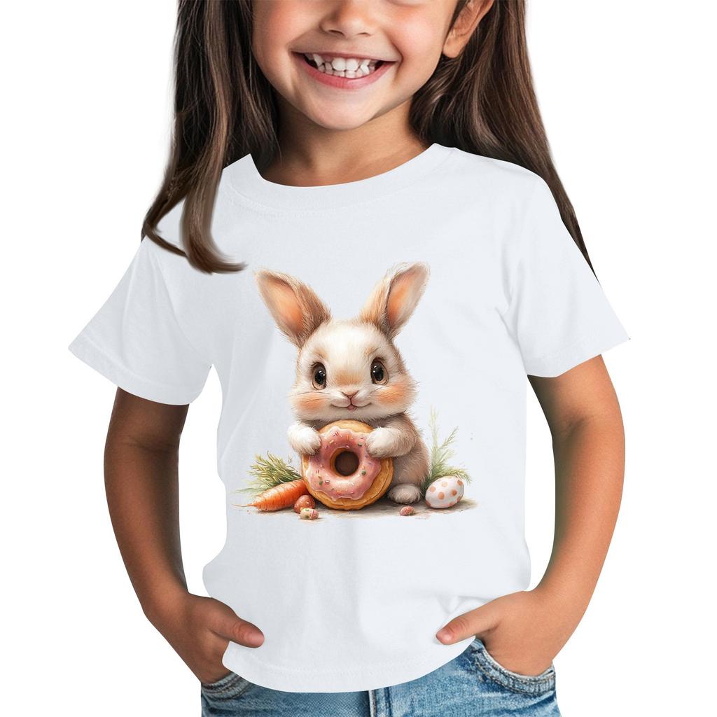 Toddler Girl Boy T-Shirts Kids Top Boys And Girls Printed Short Sleeved T-shirt 2-12Y