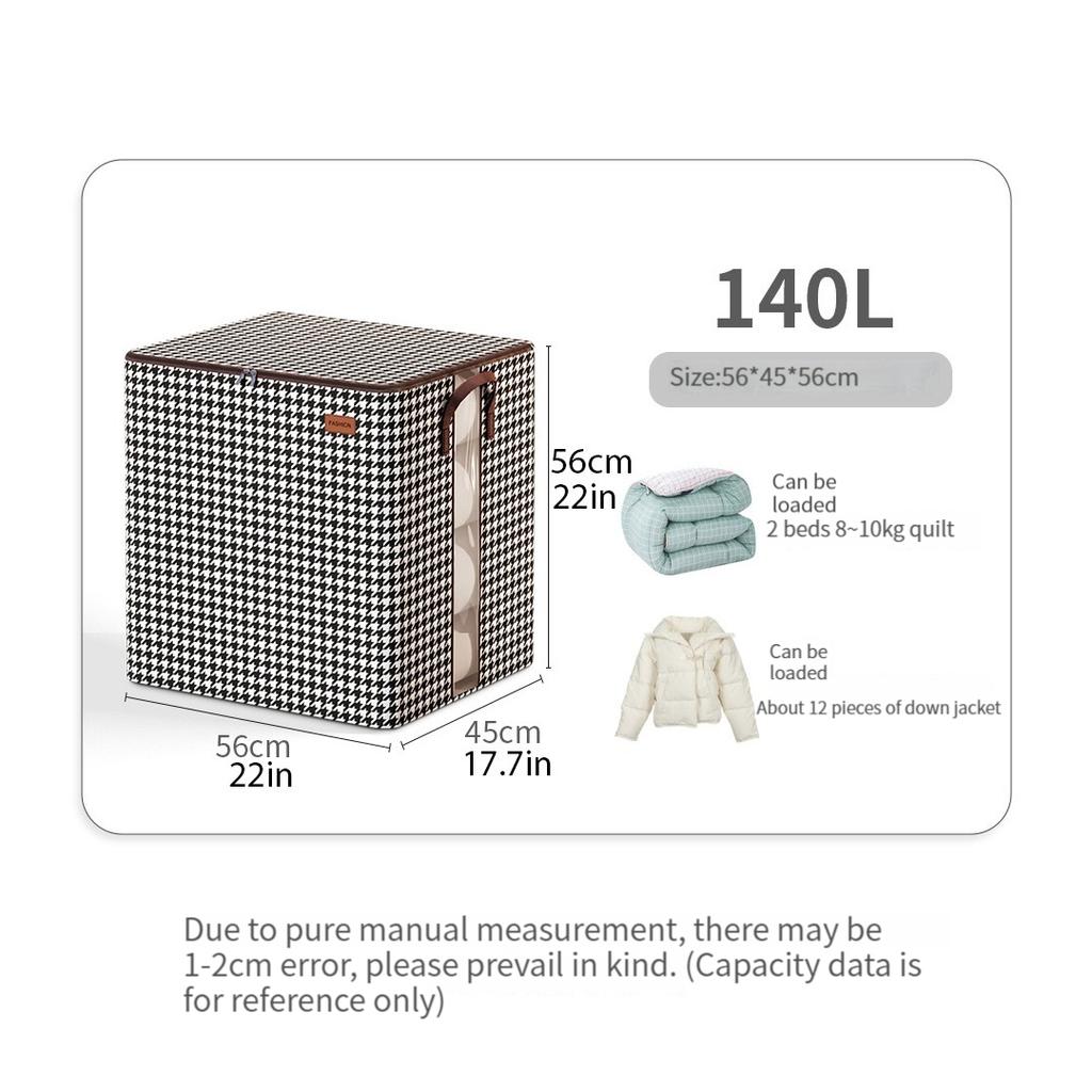 Складной ящик для хранения одеял большой емкости с видимым пылезащитным мешком Ящик для хранения одеял Пылезащитные органайзеры Нетканая сумка для экономии места в гардеробе