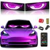 Свет Devil Eyes для автомобилей (2-Pack) – 15''X4'' Двойные светодиодные глаза для лобового стекла автомобиля | Идеальная синхронизация, программируемые узоры, управление через приложение/пульт | Для