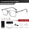 CLLOIO UltraLight Titanium Temple Anti Blue Ray Reading Glasses 1.56 Index Photochromic Myopia Prescription Progressive Glasses